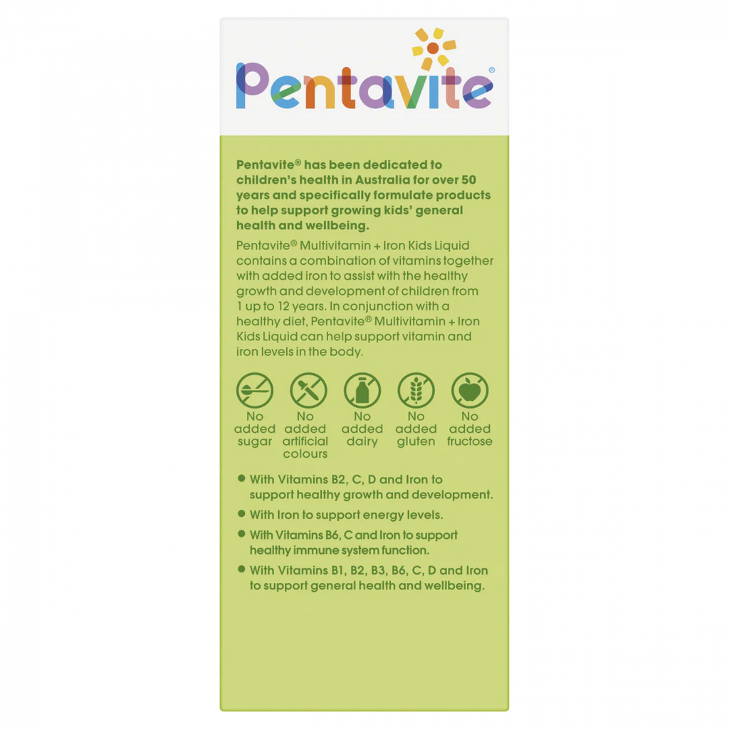 Multivitamin + Iron Kids Liquid 200ml Pentavite®