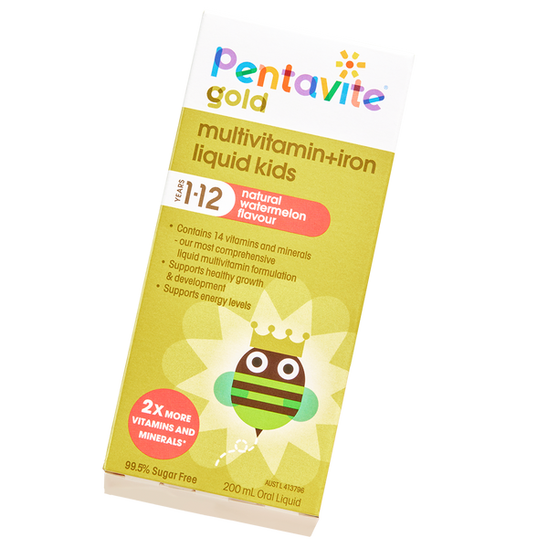 Gold multivitamin + iron liquid kids