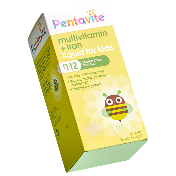 Multivitamin + iron liquid for kids