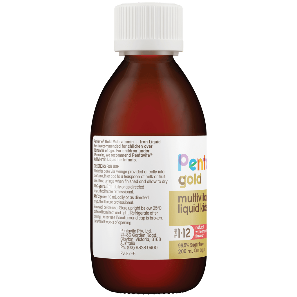 Gold multivitamin + iron liquid kids