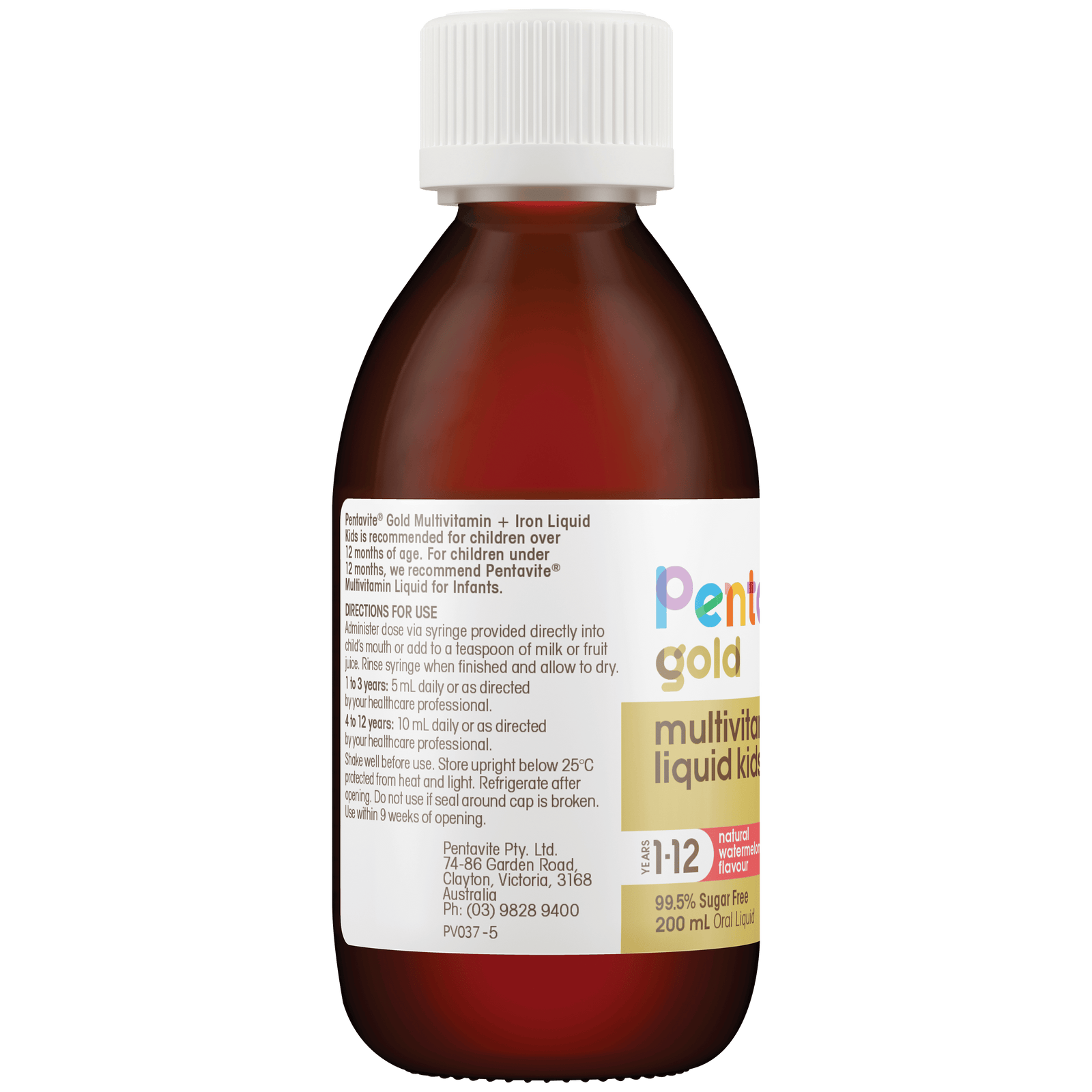 Gold multivitamin + iron liquid kids