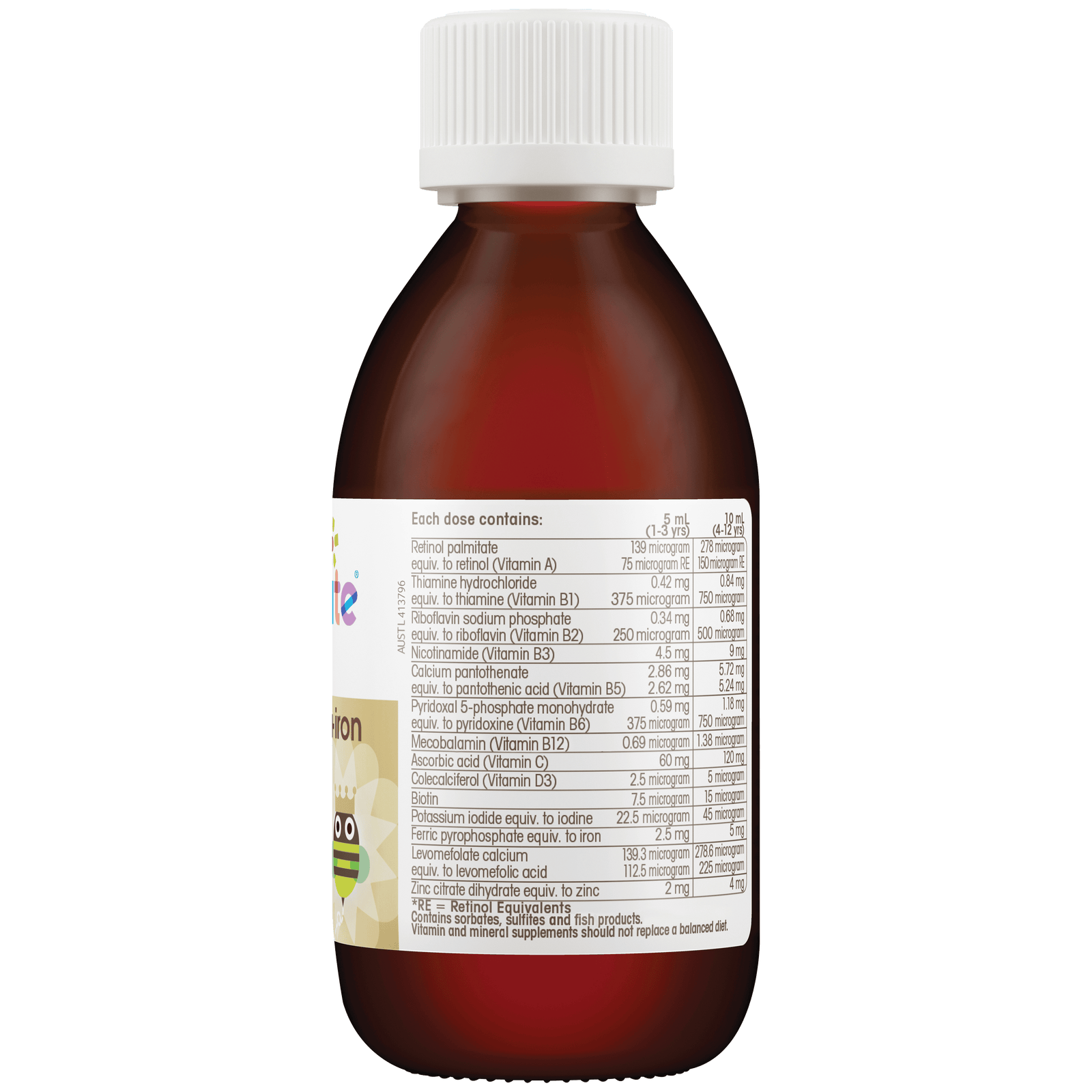 Gold multivitamin + iron liquid kids