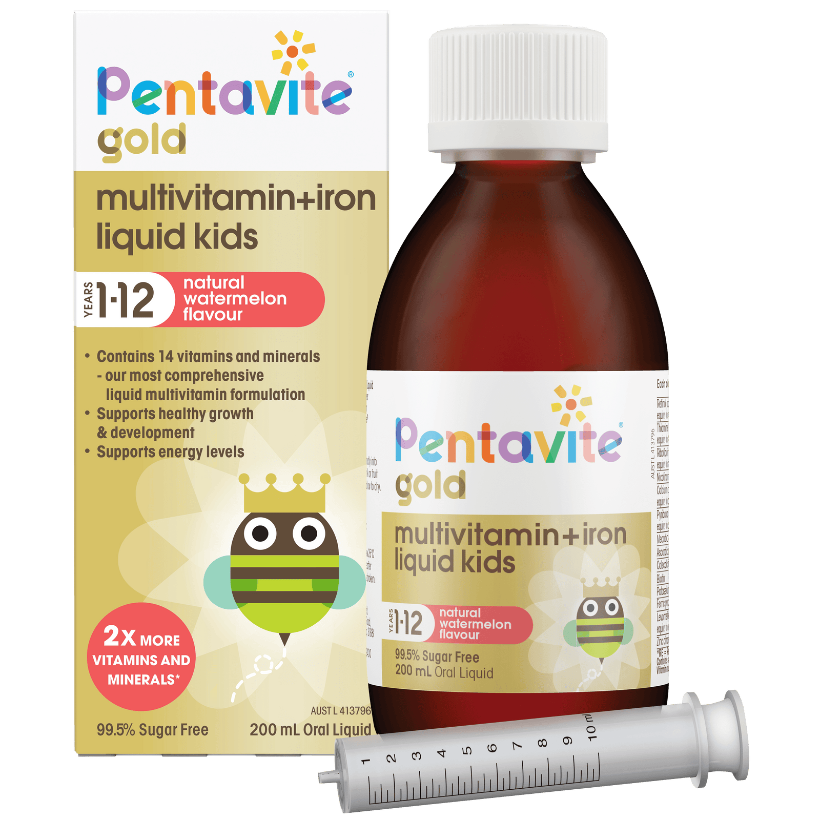 Gold multivitamin + iron liquid kids