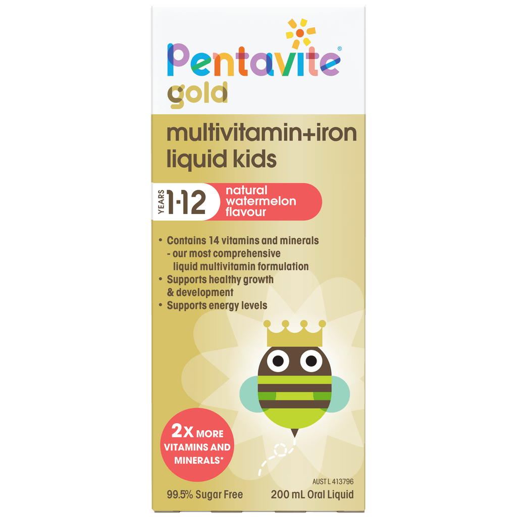 Gold multivitamin + iron liquid kids