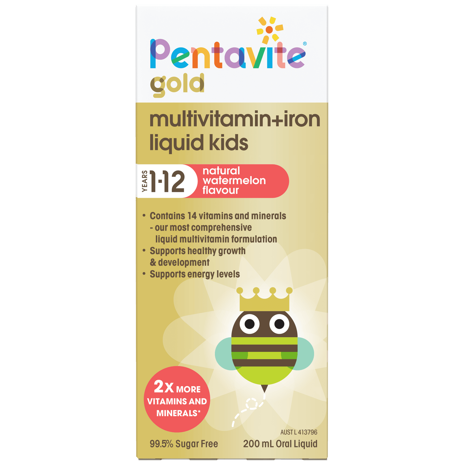 Gold multivitamin + iron liquid kids