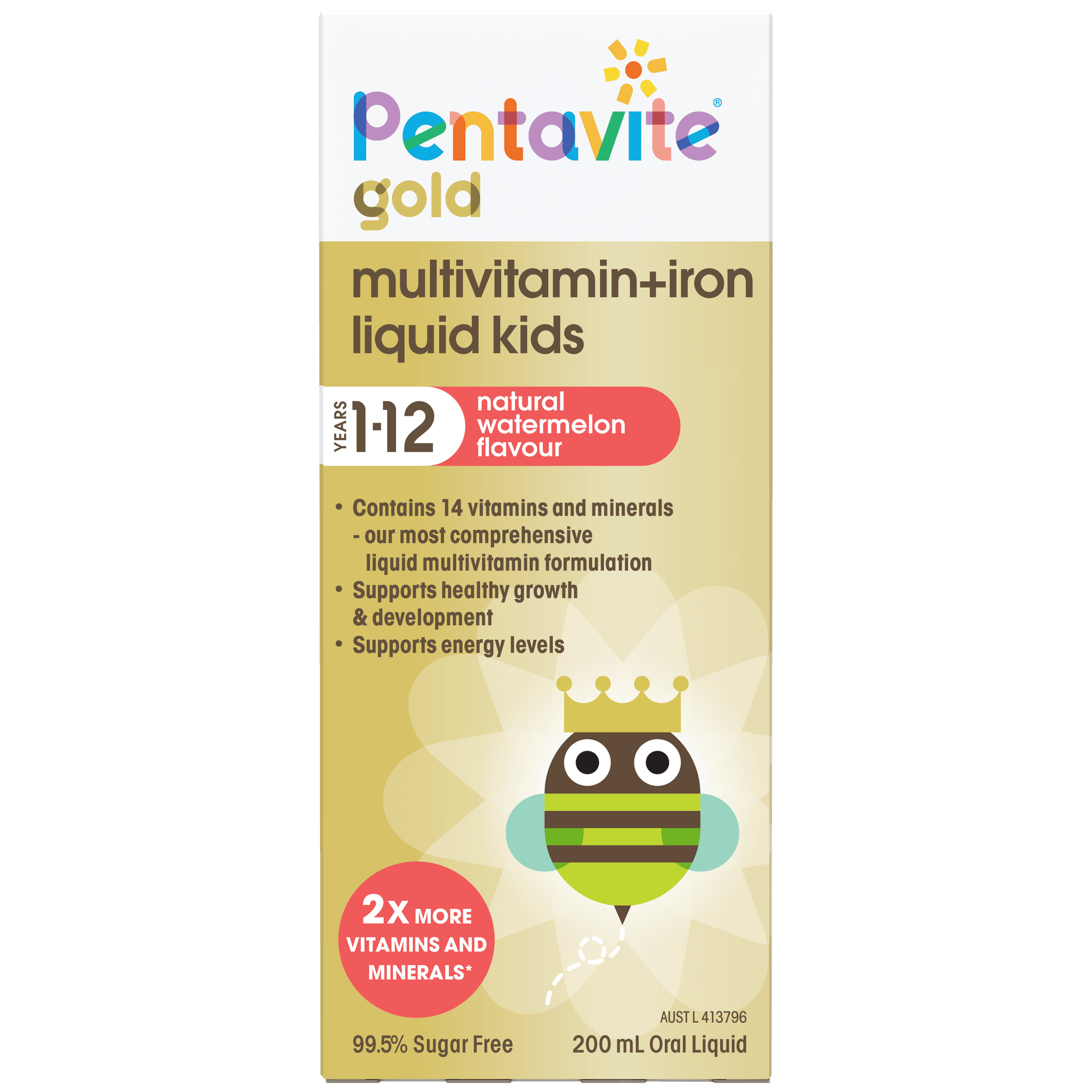 Gold multivitamin + iron liquid kids