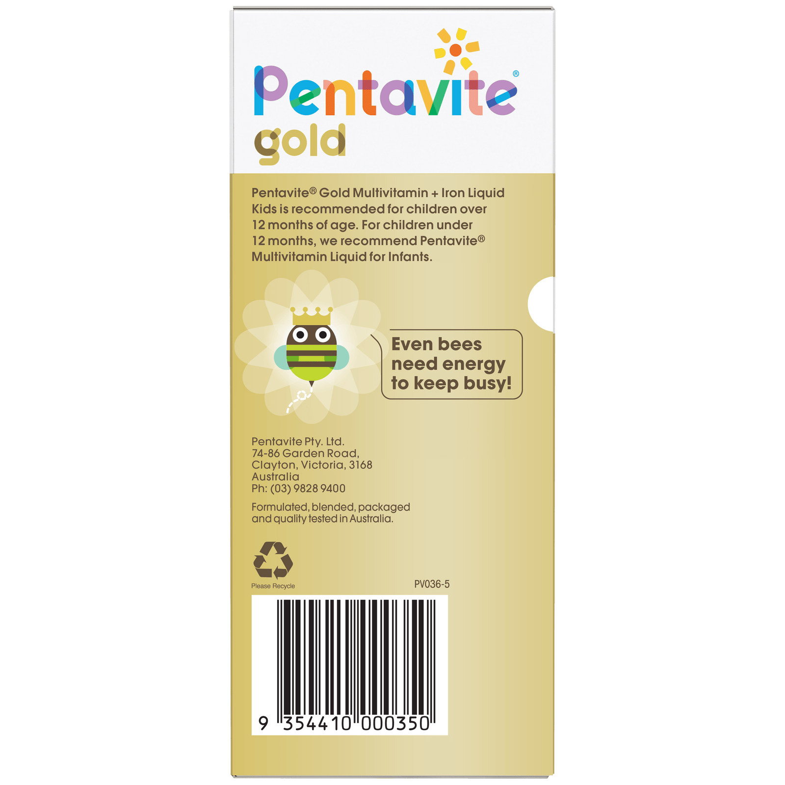 Gold multivitamin + iron liquid kids
