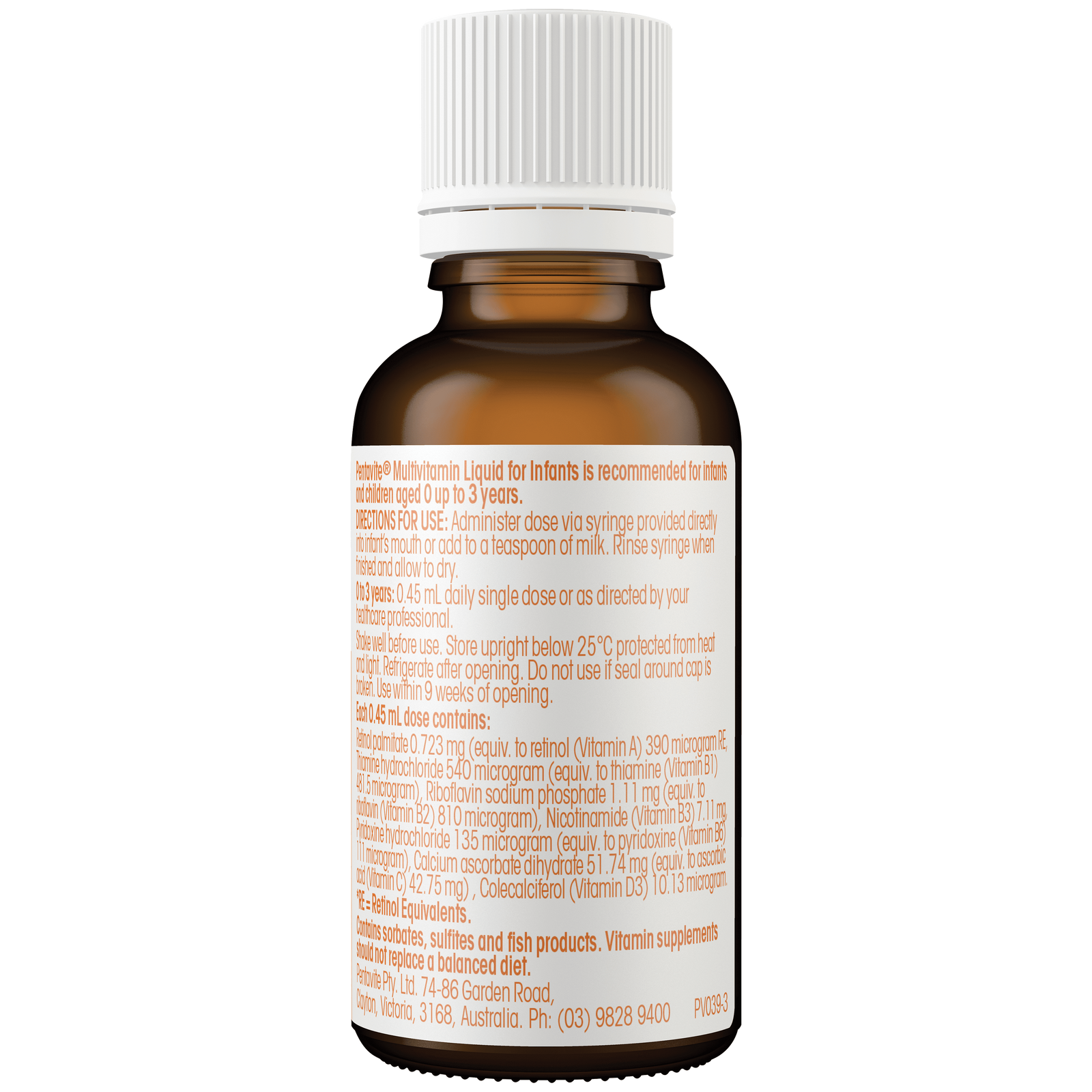 Multivitamin liquid for infants