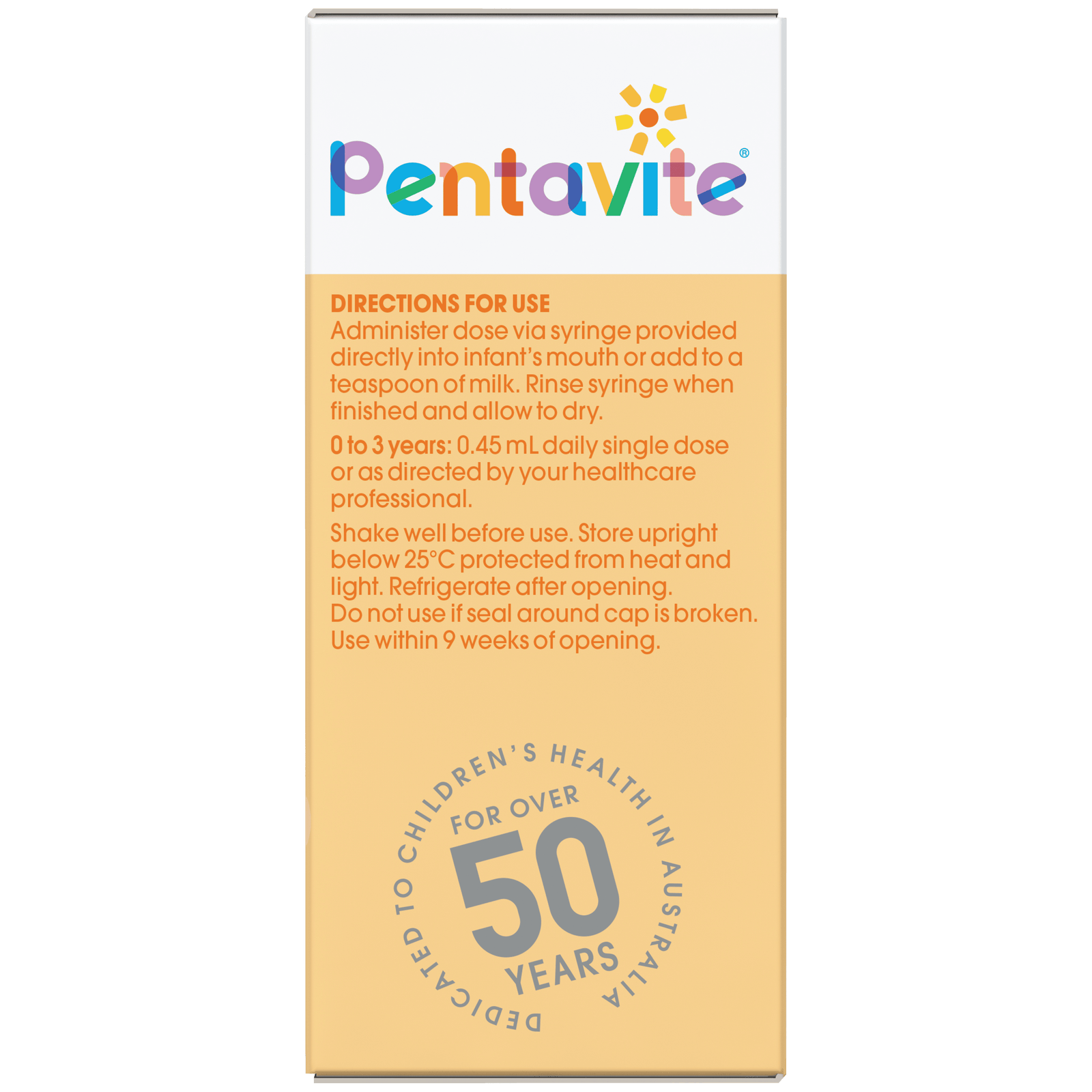 Multivitamin liquid for infants