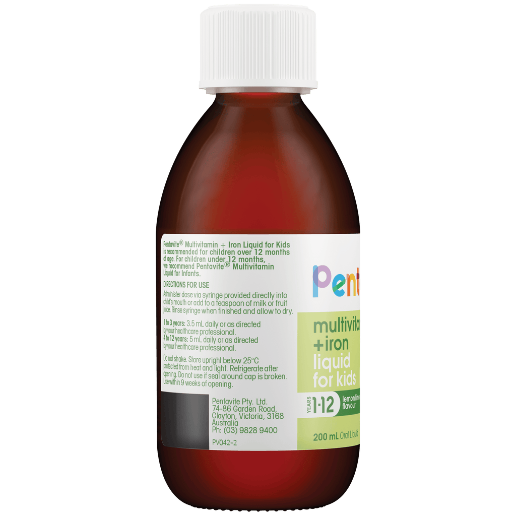 Multivitamin + iron liquid for kids