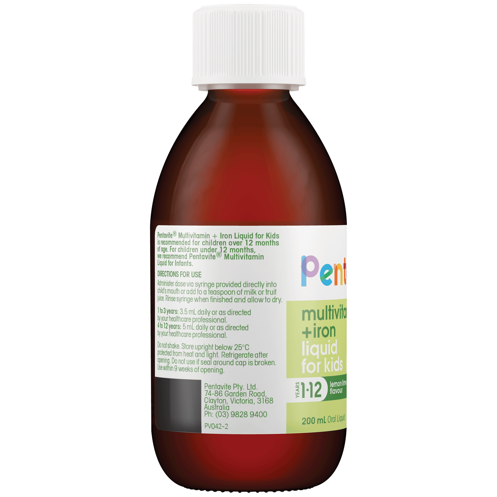 Multivitamin + iron liquid for kids