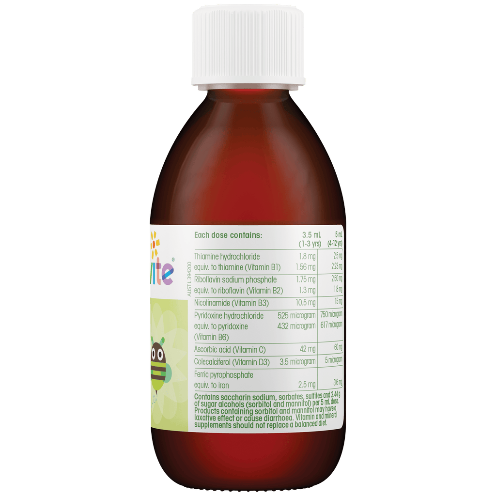 Multivitamin + iron liquid for kids