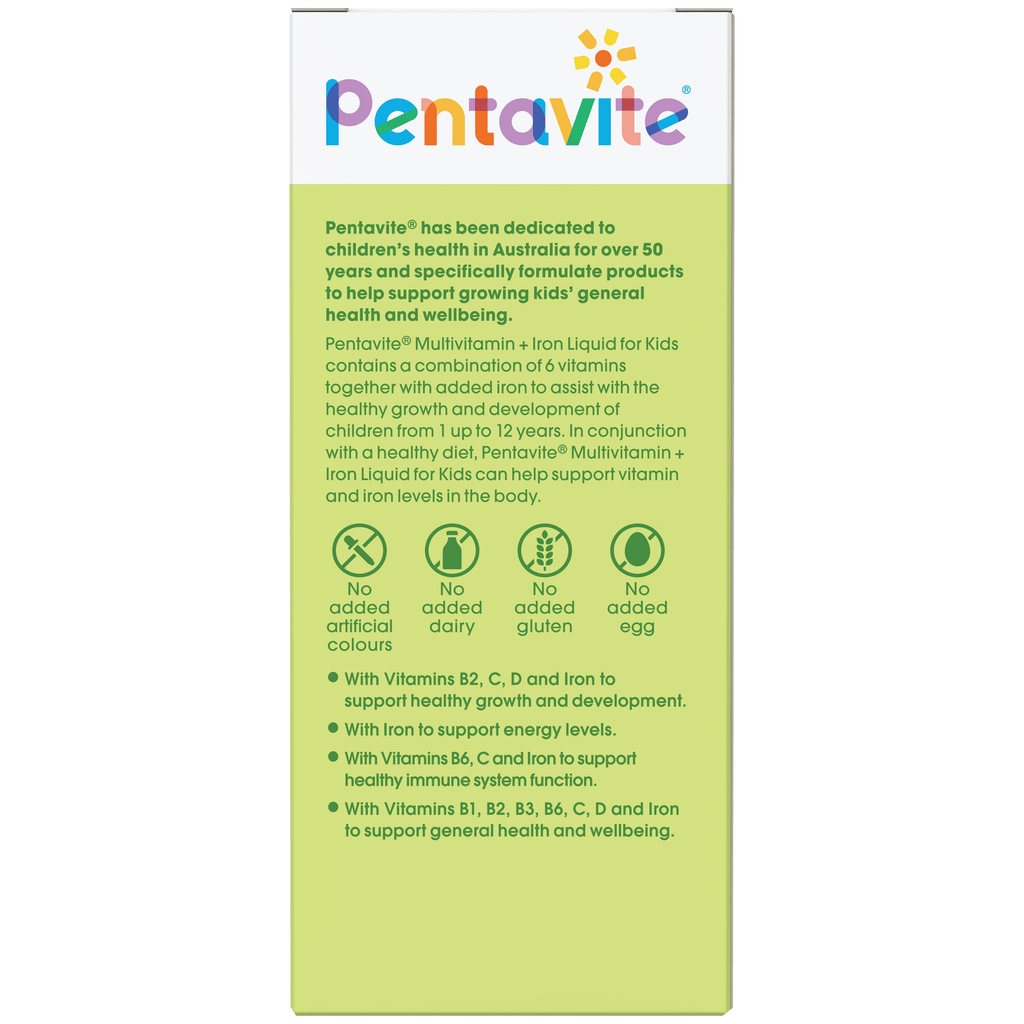 Multivitamin + iron liquid for kids