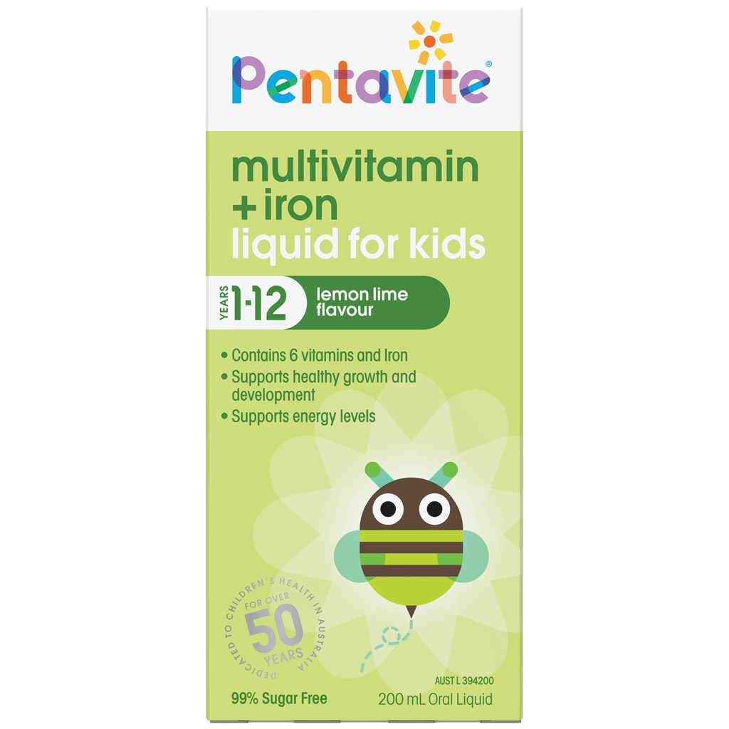 Multivitamin + iron liquid for kids