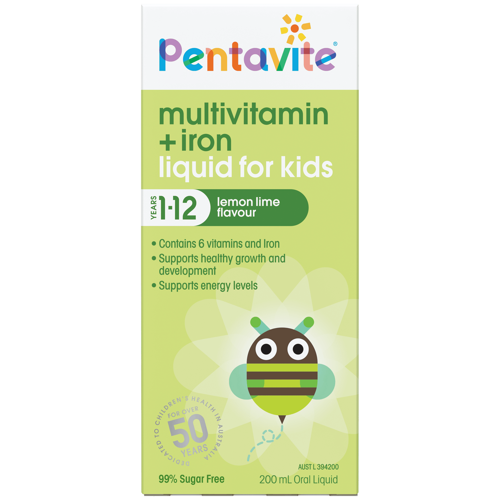 Multivitamin + iron liquid for kids