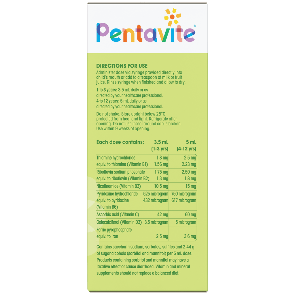 Multivitamin + iron liquid for kids