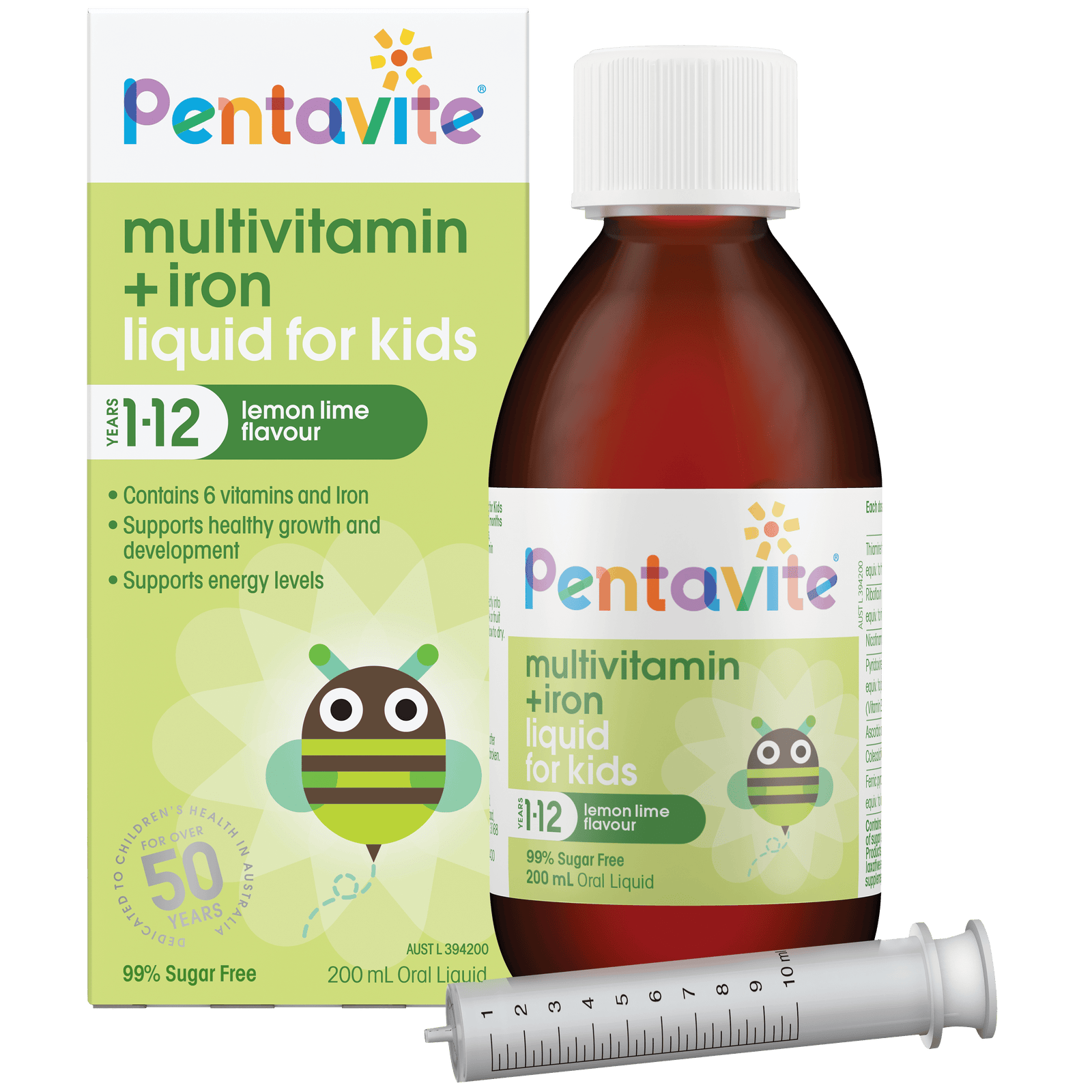 Multivitamin + iron liquid for kids