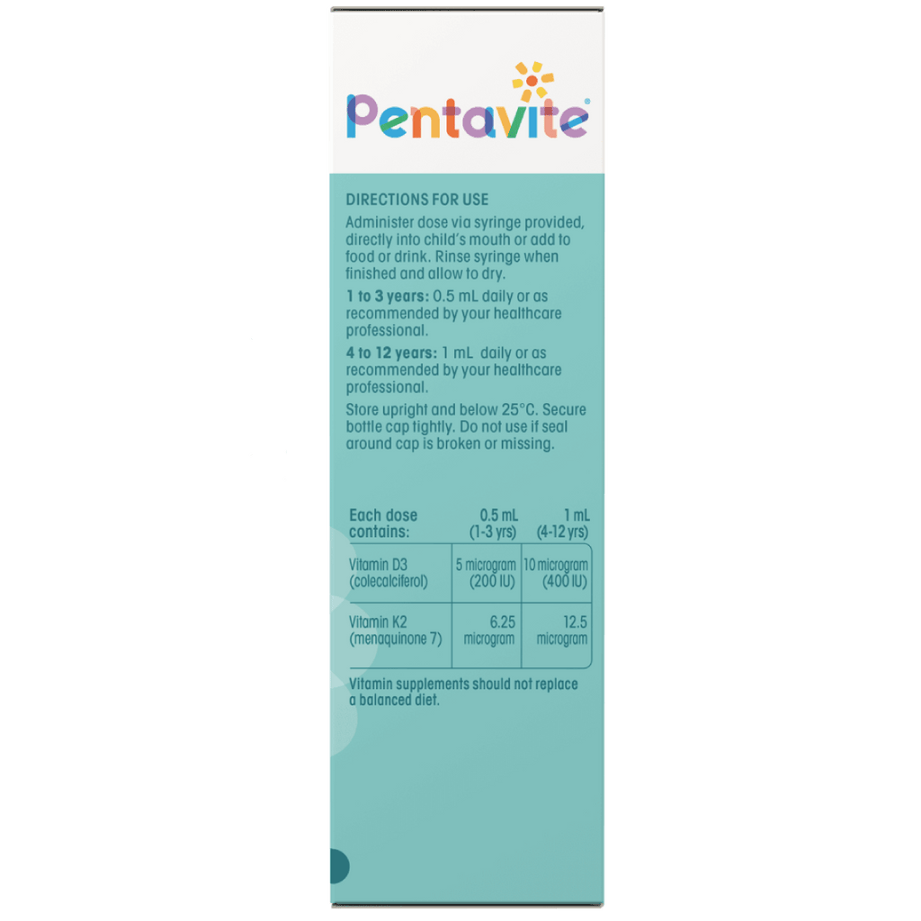 Vitamin D3 & K2 Kids Liquid For Children Pentavite®
